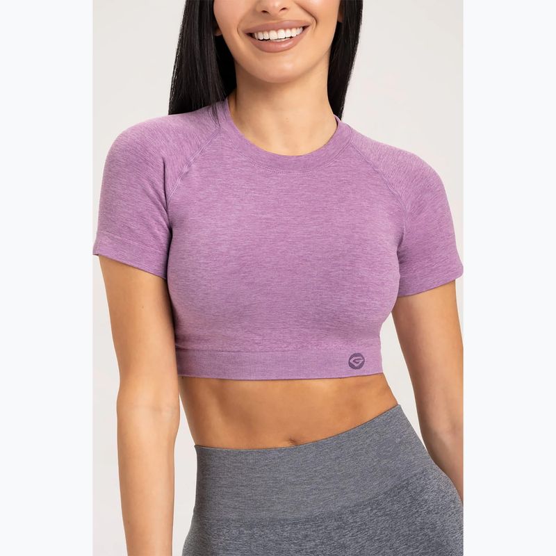Tricou de antrenament pentru femei Gym Glamour Seamless Rashguard lilac 3