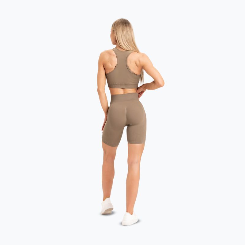 Colanți scurți de antrenament pentru femei Gym Glamour Push Up Nude 316 13