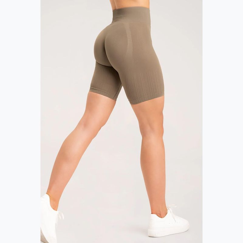 Colanți scurți de antrenament pentru femei Gym Glamour Push Up Nude 316 15