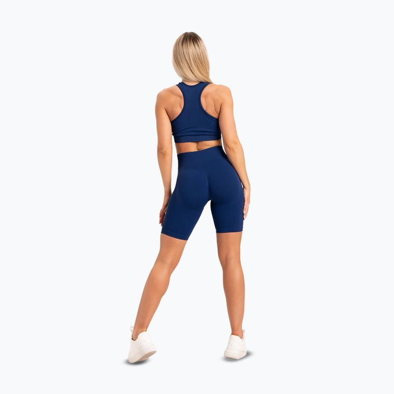 Colanți scurți de antrenament pentru femei Gym Glamour Push Up Classic Blue 317 14