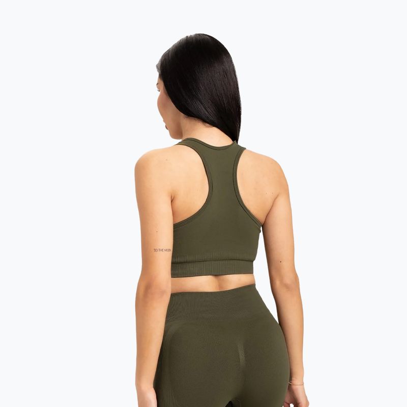 Sutien de fitness Gym Glamour Push Up Khaki 401 2