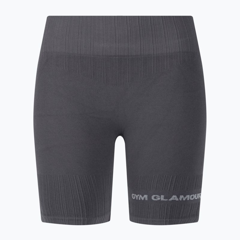 Colanți scurți de antrenament pentru femei Gym Glamour Push Up Grey 404 6