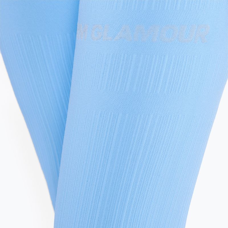 Colanți de antrenament pentru femei Gym Glamour Push Up Baby Blue 405 5