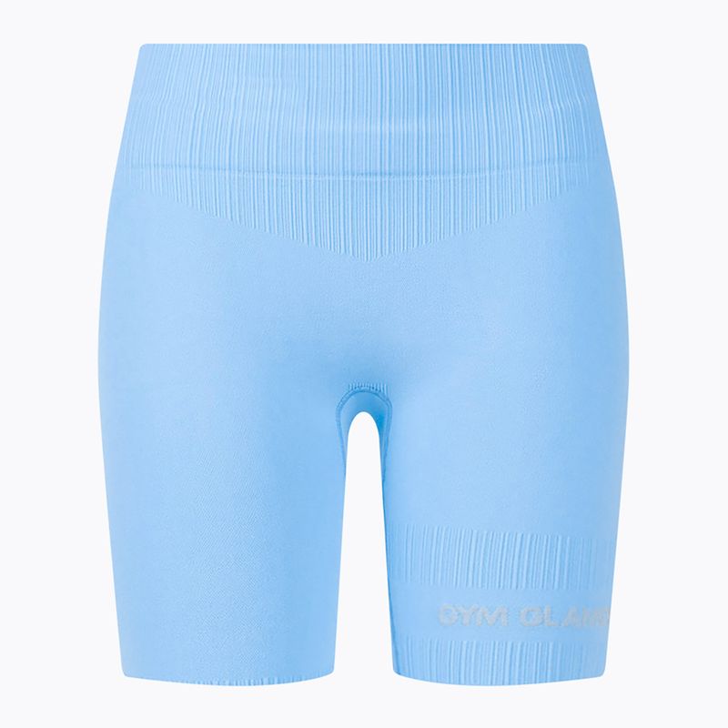 Colanți scurți de antrenament pentru femei Gym Glamour Push Up Baby Blue 407 5