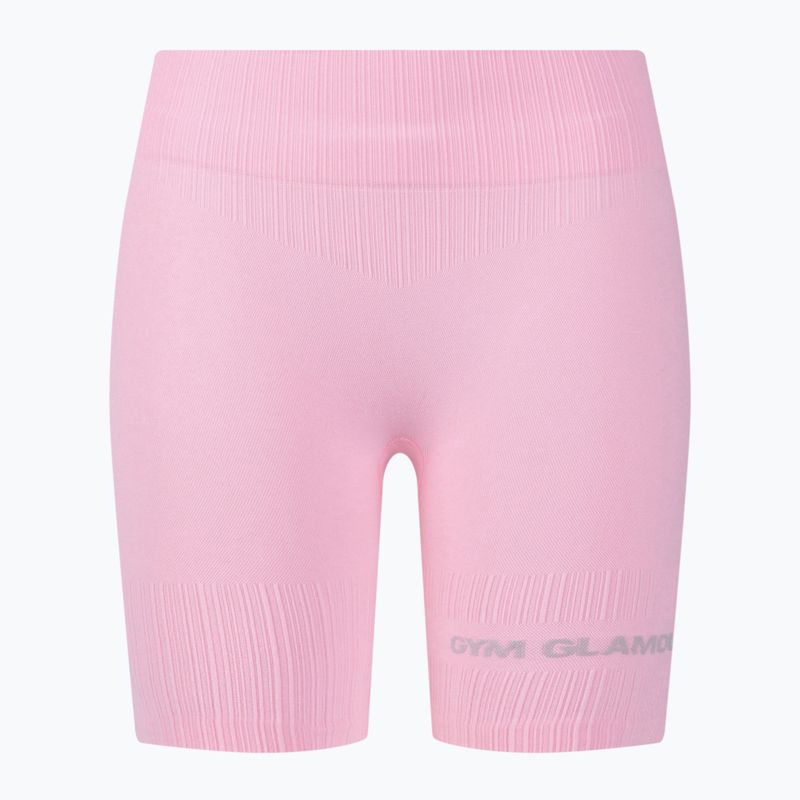 Colanți scurți de antrenament pentru femei Gym Glamour Push Up Candy Pink 410 5