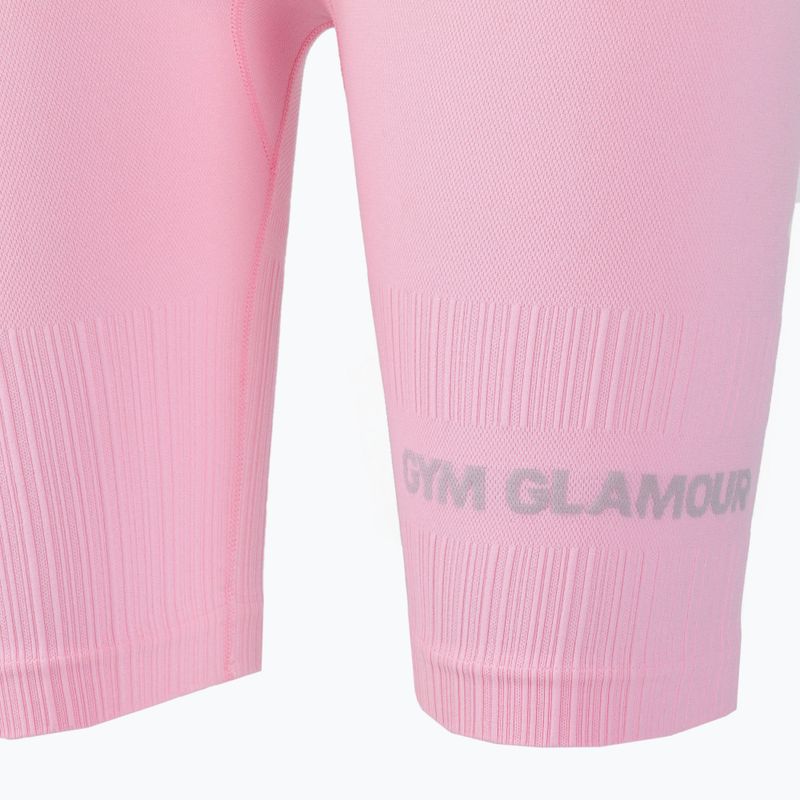Colanți scurți de antrenament pentru femei Gym Glamour Push Up Candy Pink 410 7