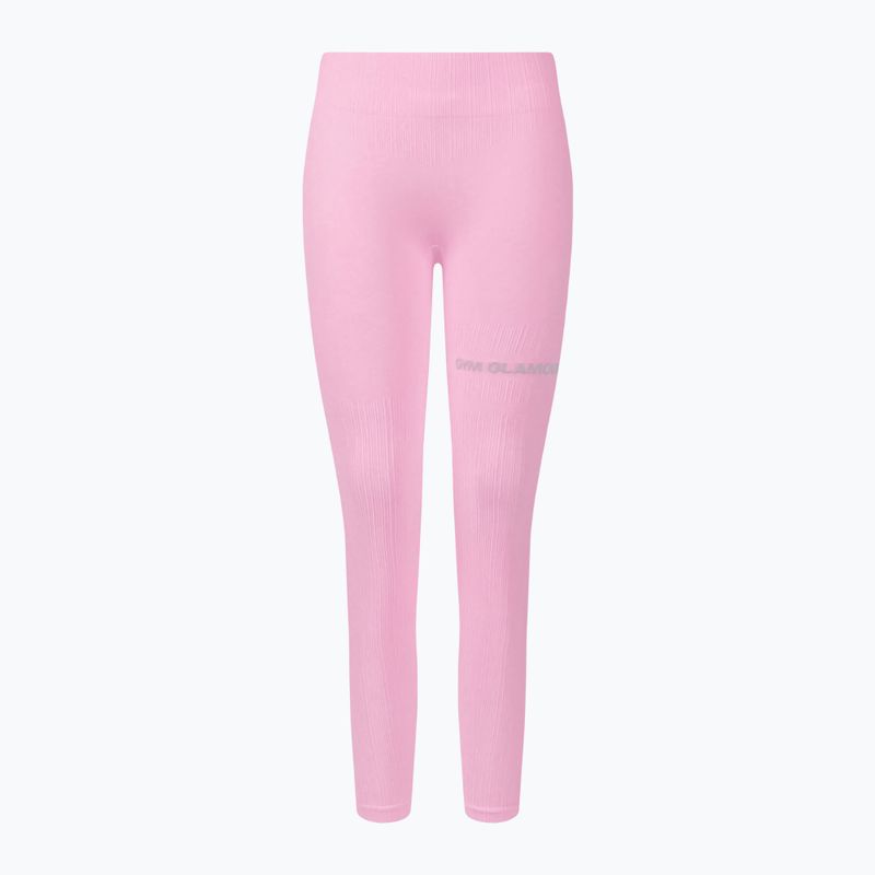 Colanți de antrenament pentru femei Gym Glamour Push Up Candy Pink 408 7