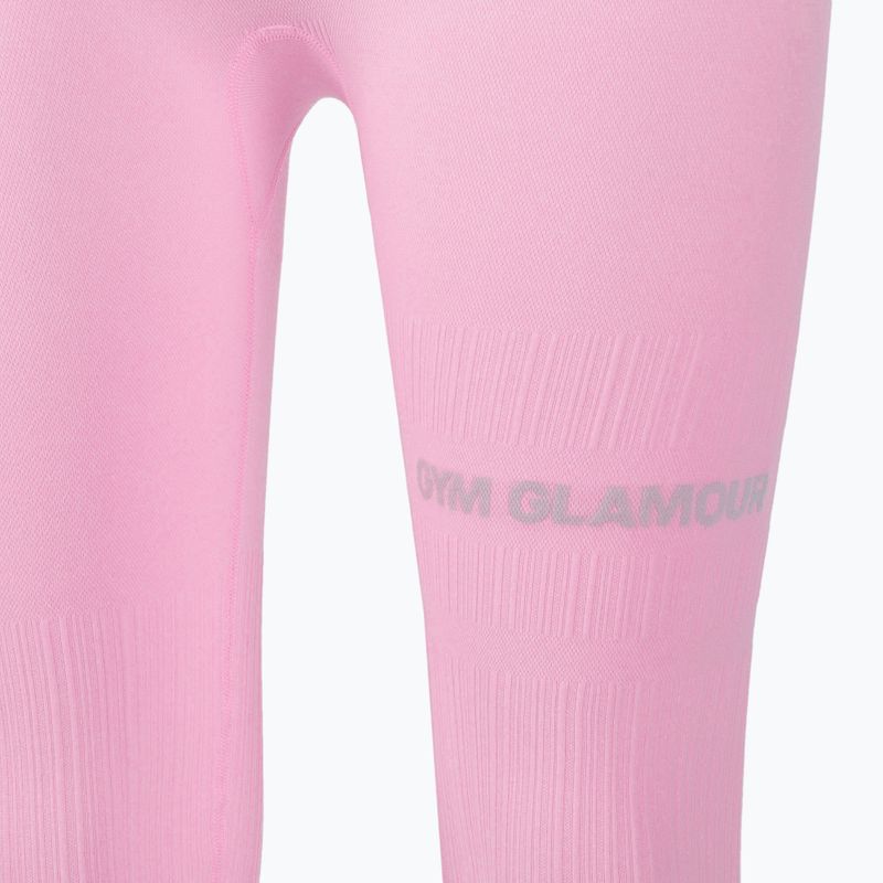 Colanți de antrenament pentru femei Gym Glamour Push Up Candy Pink 408 8