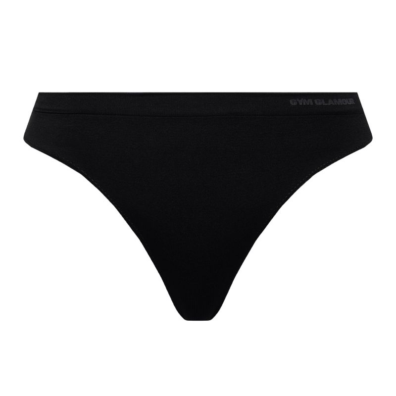 Tanga Gym Glamour Thong pentru femei, negru 412-4 4