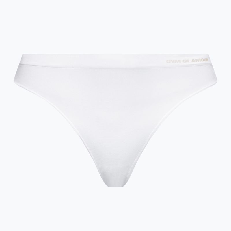 Tanga Gym Glamour Thong pentru femei, alb 414