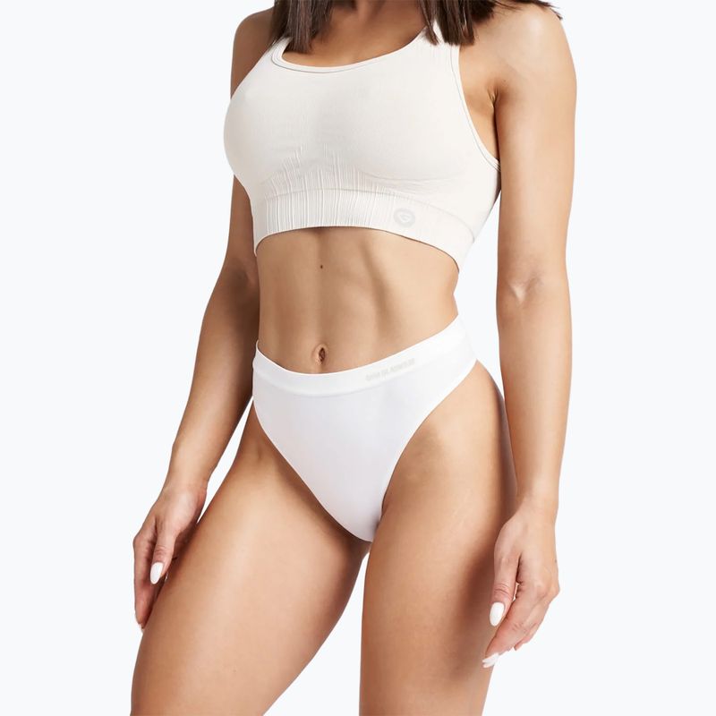 Tanga Gym Glamour Thong pentru femei, alb 414 4