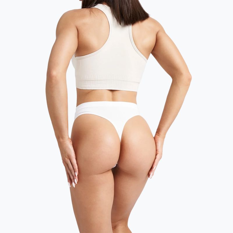 Tanga Gym Glamour Thong pentru femei, alb 414 5