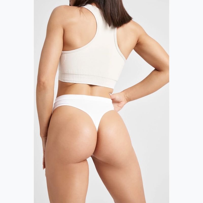 Tanga Gym Glamour Thong pentru femei, alb 414 6