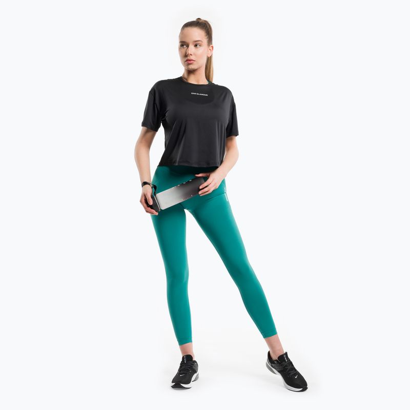 Tricou de antrenament pentru femei Gym Glamour Sport Black 424 2