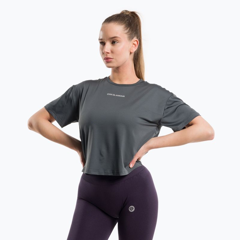 Tricou de antrenament pentru femei Gym Glamour Sport Grey 425