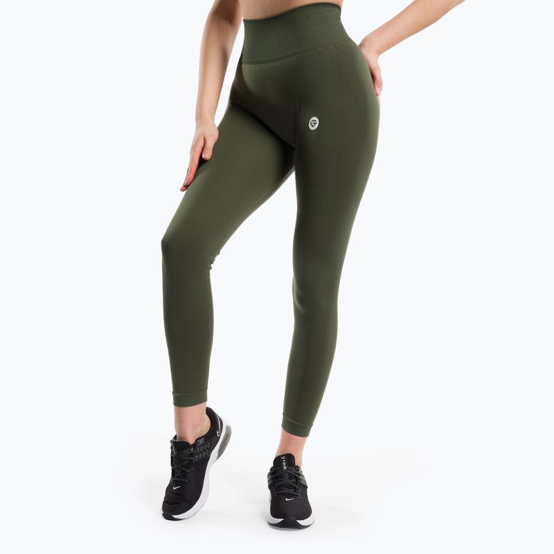 Colanți de antrenament pentru femei Gym Glamour Flexible Khaki 430