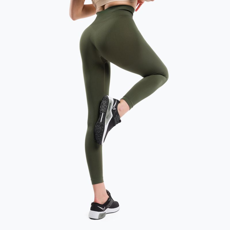 Colanți de antrenament pentru femei Gym Glamour Flexible Khaki 430 3