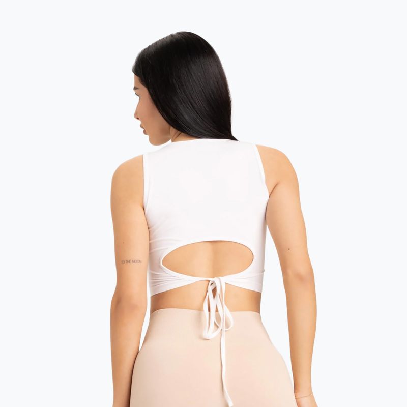 Maieu de antrenament pentru femei Gym Glamour Legat White 441 2