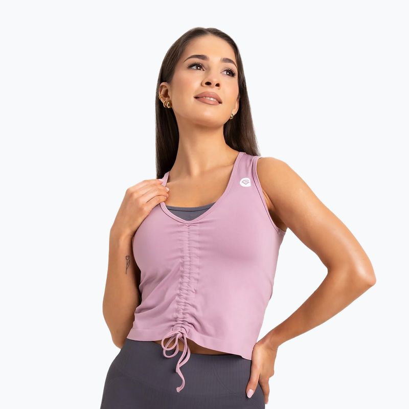 Maieu de antrenament pentru femei Gym Glamour Cu cordon Pink 447