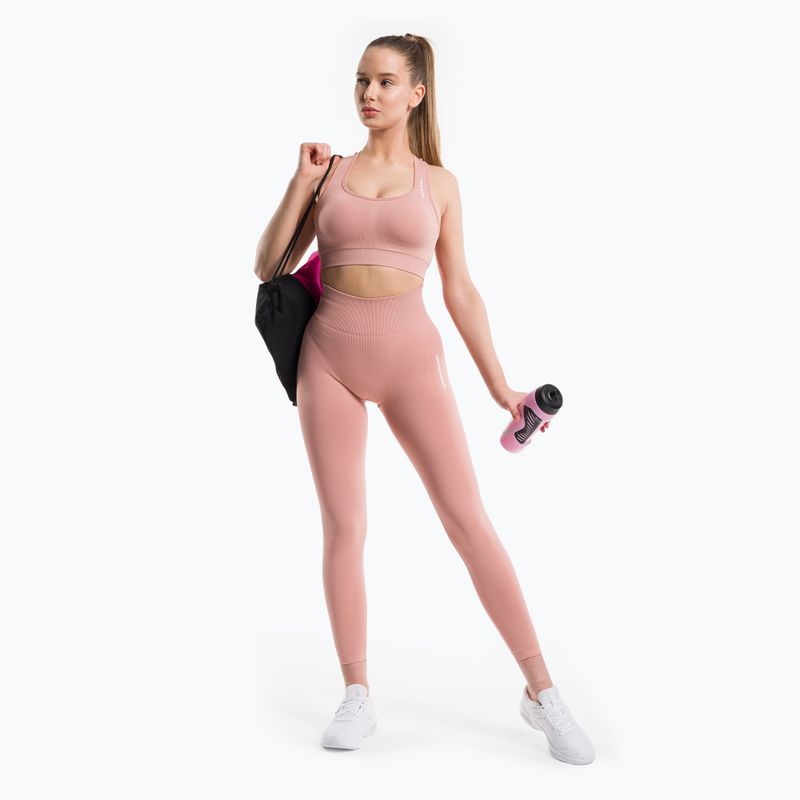 Colanți de antrenament pentru femei Gym Glamour Compress Rose Tan 454 2