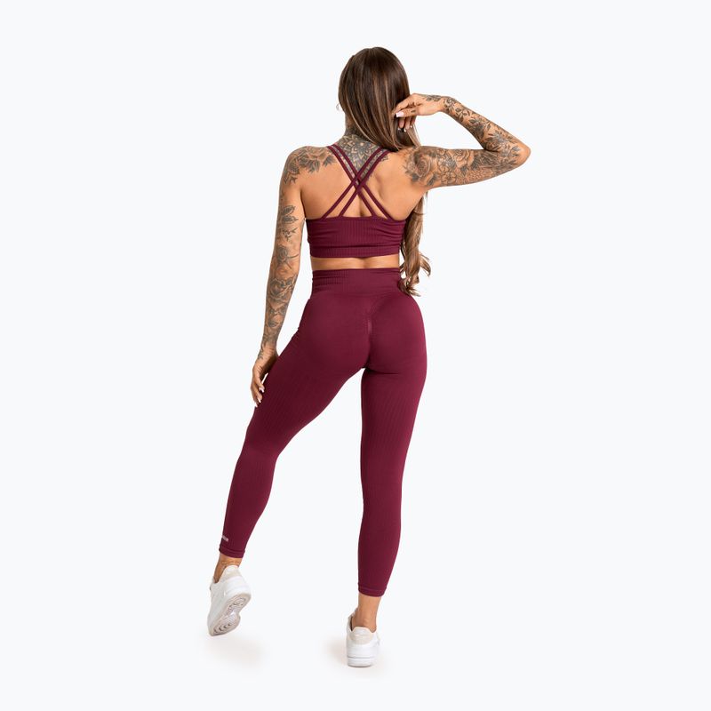 Colanți de antrenament pentru femei Gym Glamour Push Up 2.0 merlot 3