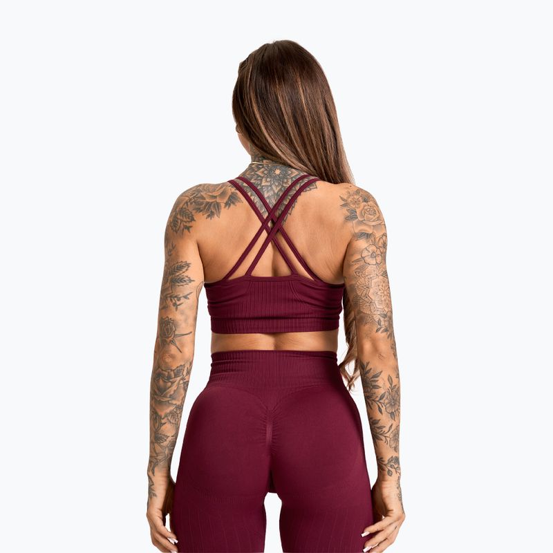 Colanți de antrenament pentru femei Gym Glamour Push Up 2.0 merlot 6