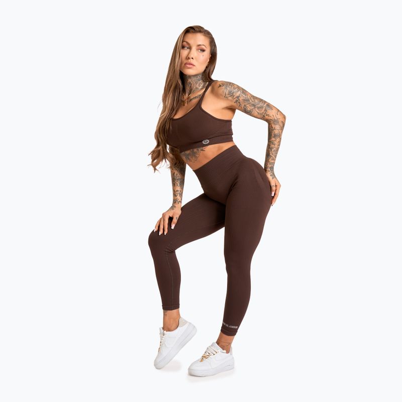 Colanți de antrenament pentru femei Gym Glamour Push Up 2.0 chocolate 2