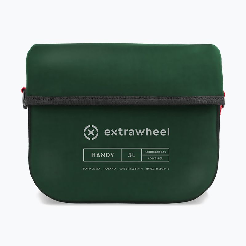 Geantă de ciclism pe ghidon Extrawheel Handy 5 l green/black