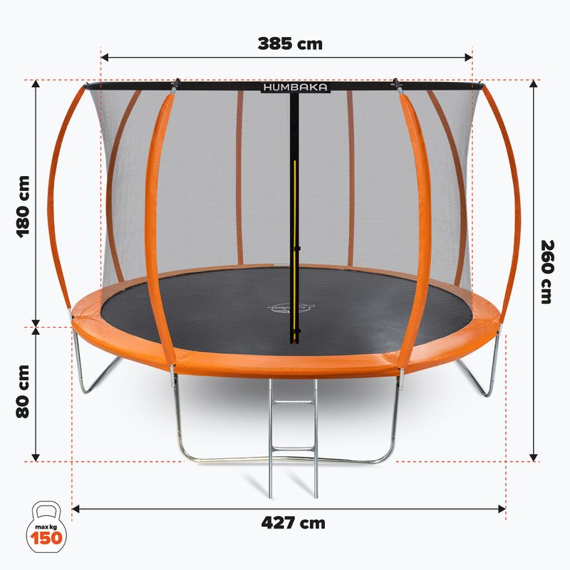 Trambulină HUMBAKA Super 427 cm Orange Super-14' Trambulină 17