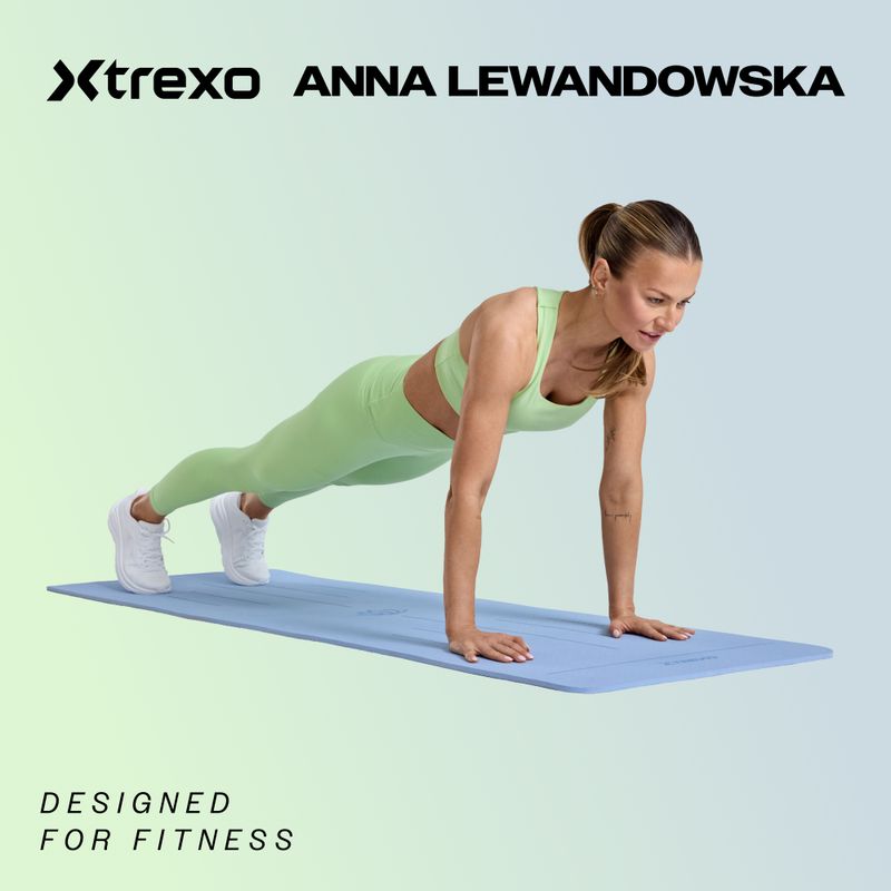 XTREXO Yoga mat TPE plută 6 mm negru YM-C01C 2