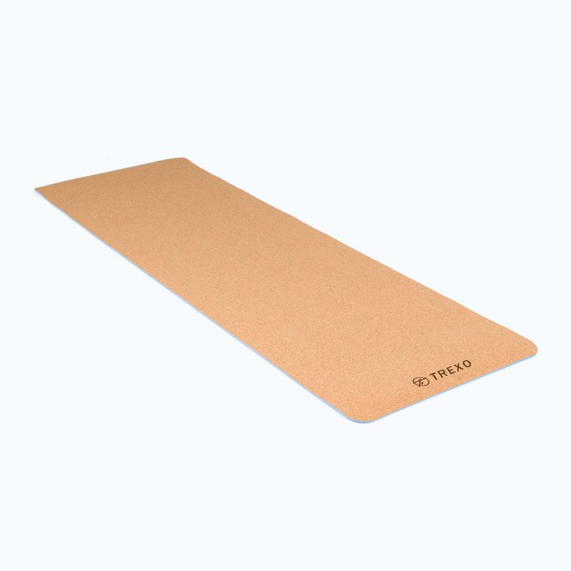 XTREXO Yoga mat TPE plută 6 mm albastru YM-C01N