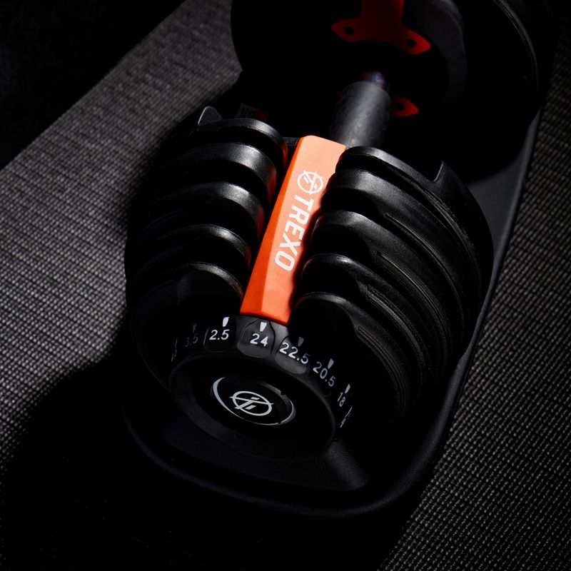 Halteră ajustabilă XTREXO 24 kg neagră ADT-24 10