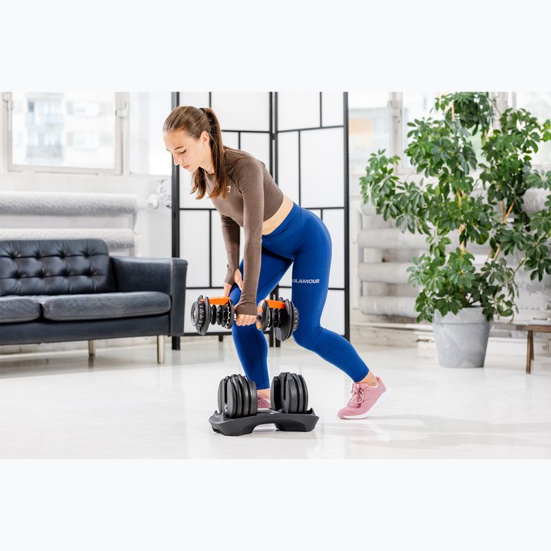 Halteră ajustabilă XTREXO 24 kg neagră ADT-24 12
