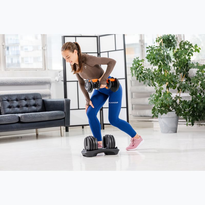 Halteră ajustabilă XTREXO 24 kg neagră ADT-24 13