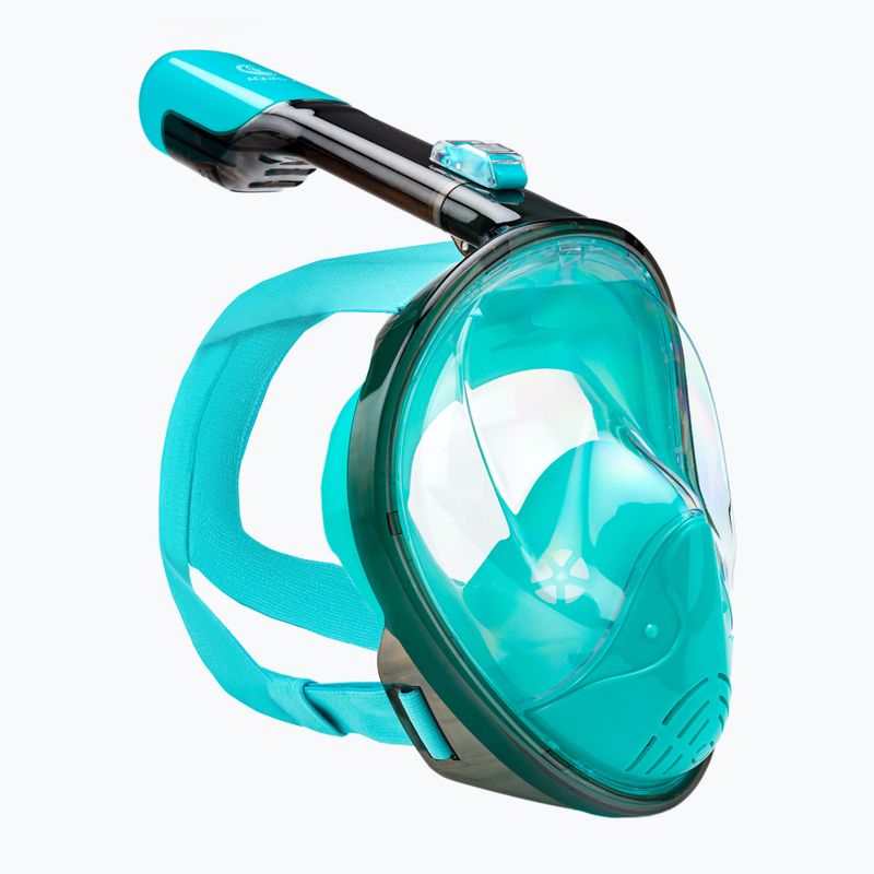 Mască integrală de snorkeling AQUASTIC albastră SMA-01SN