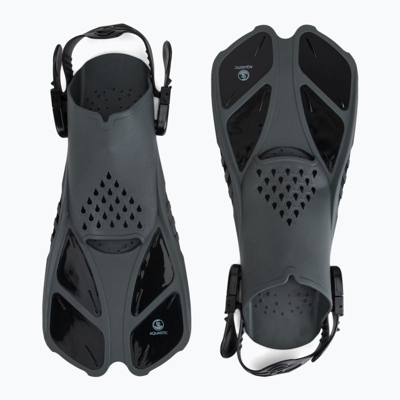 Set de snorkeling AQUASTIC Mască + Tub negru SMFK-01SC
