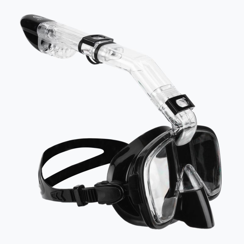 Set de snorkeling AQUASTIC Mască + Tub negru SMFK-01SC