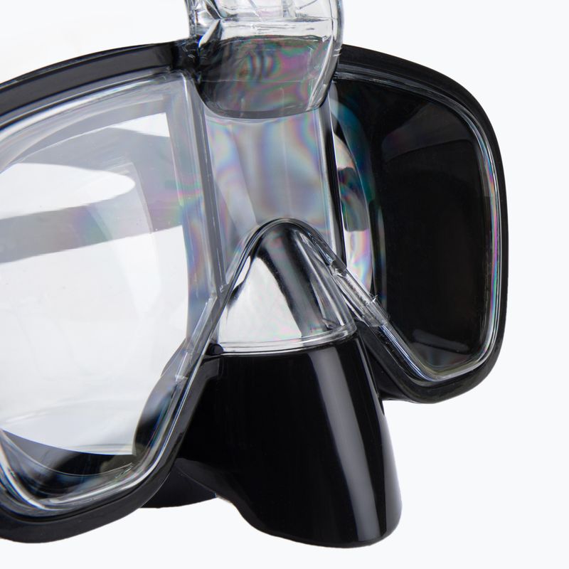 Set de snorkeling AQUASTIC Mască + Tub negru SMFK-01SC