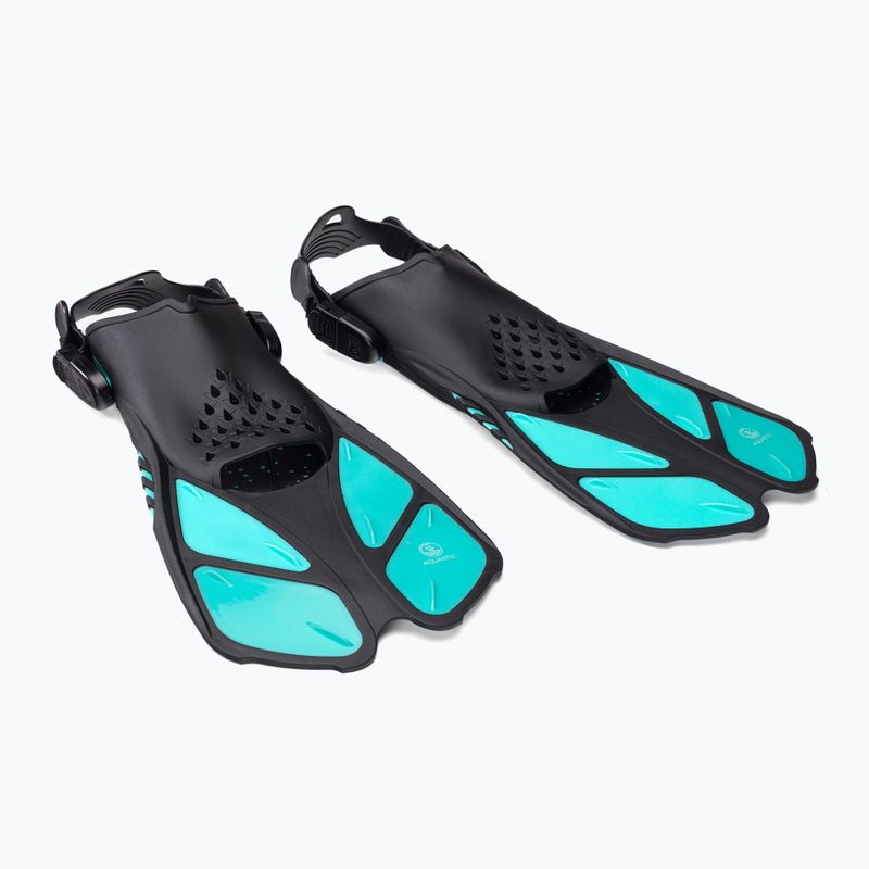 Set de snorkeling AQUASTIC Mască + Aripioare + Tub albastru MSFA-01SN 2