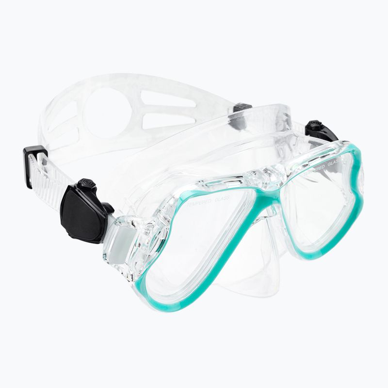 Set de snorkeling AQUASTIC Mască + Aripioare + Tub albastru MSFA-01SN 9
