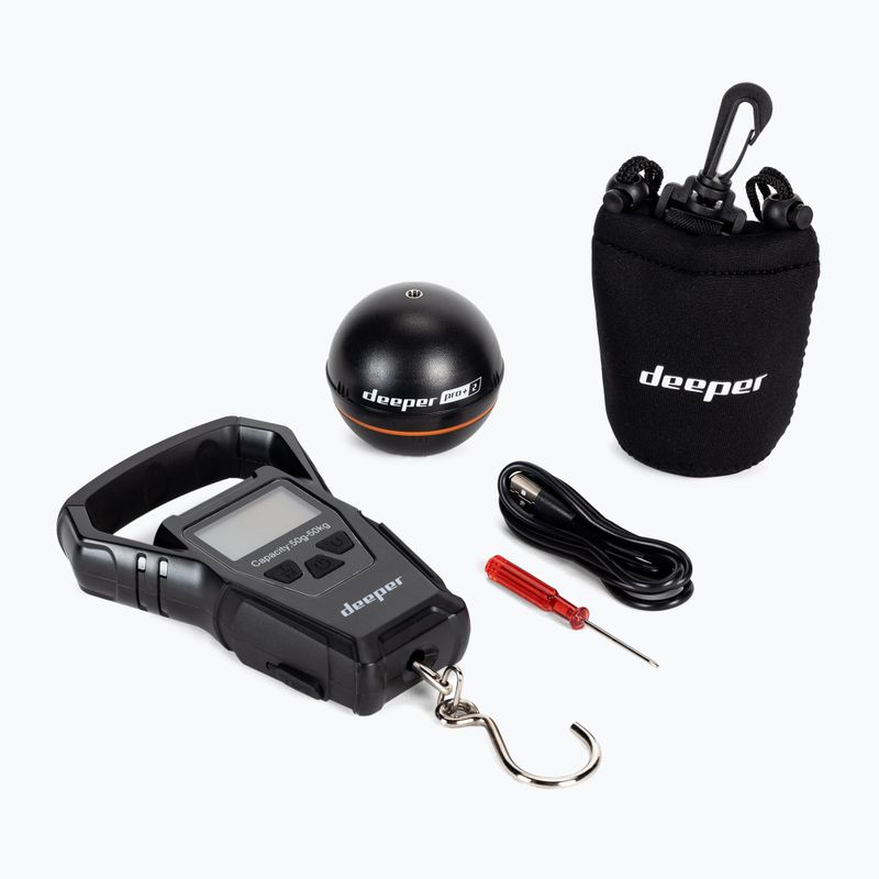 Deeper Smart Sonar Pro+ 2 sonar de pescuit cu cântar negru DP5H10S10+Peștere