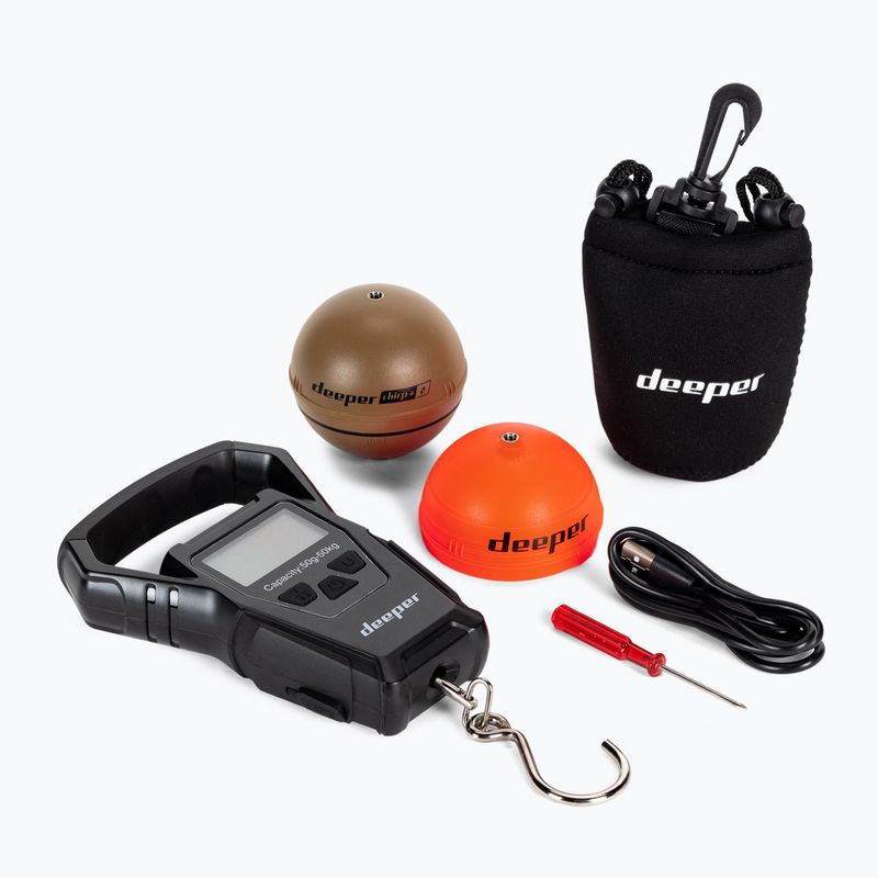 Deeper Smart Sonar Chirp+ Chirp+ 2.0 sonar de pescuit cu cântar maro DP4H10S10+Peștere