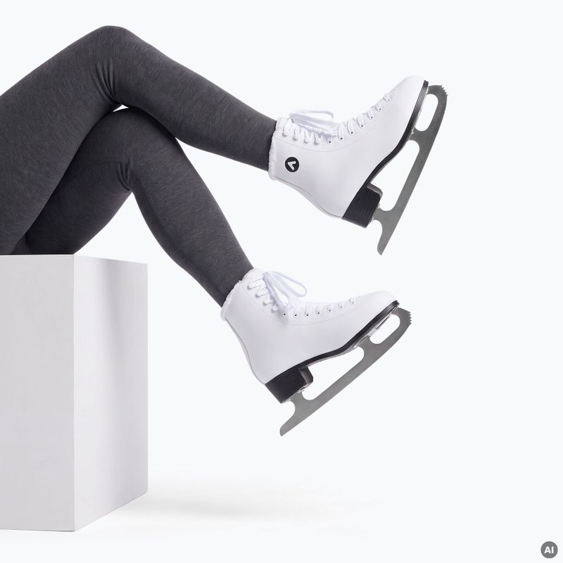 Patine artistice pentru femei ATTABO albe FS 5