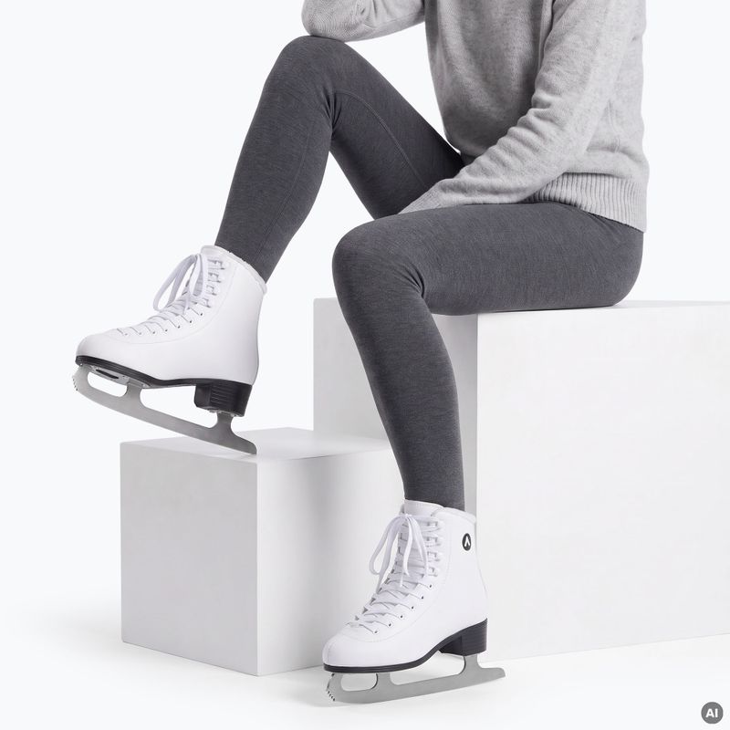 Patine artistice pentru femei ATTABO albe FS 6