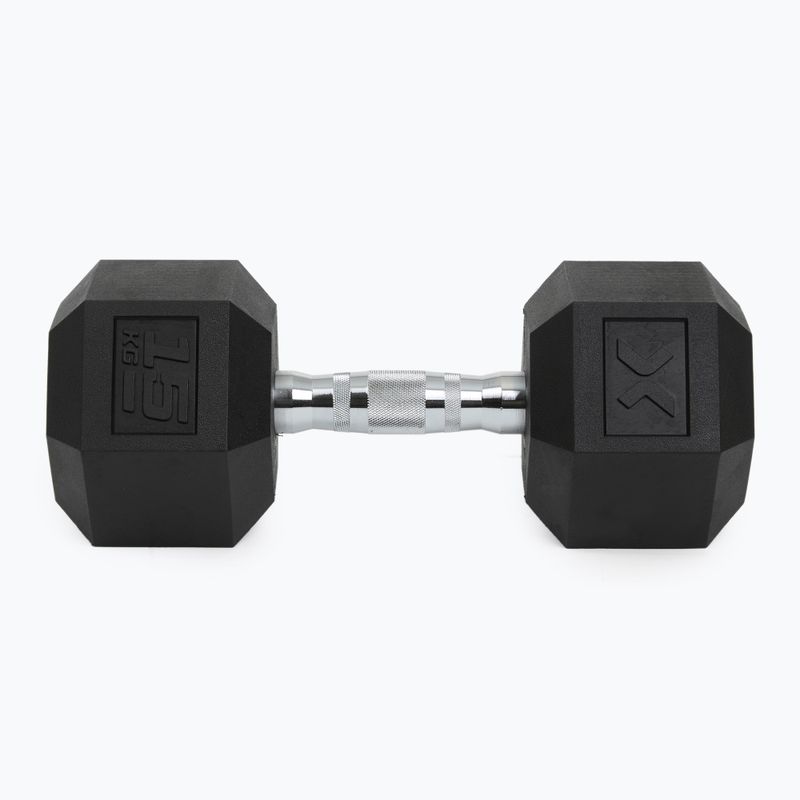 Ganteră cauciucată  XTREXO Hex HXD150 15 kg 7
