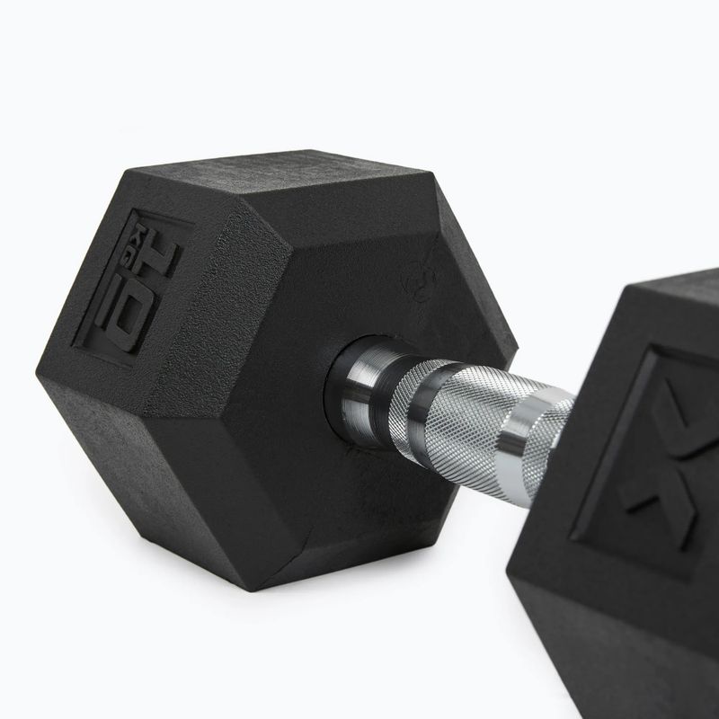 Ganteră cauciucată XTREXO Hex HXD100 10 kg 5