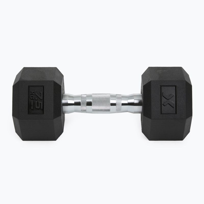 Ganteră cauciucată XTREXO Hex HXD75 7.5 kg 7