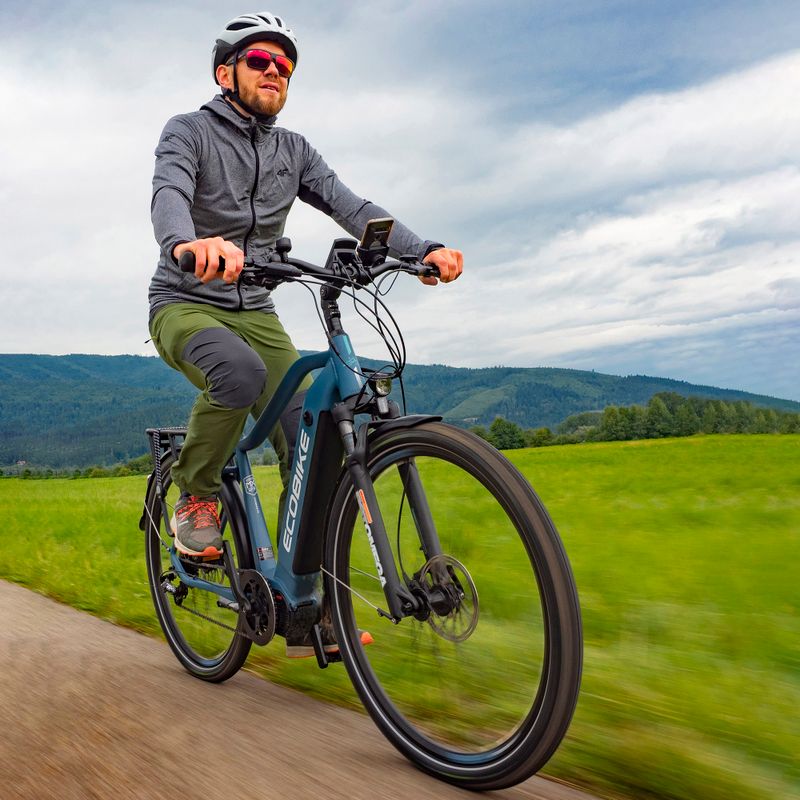Bicicletă electrică EcoBike MX500/13Ah X500 48V Greenway albastră 1010307 8