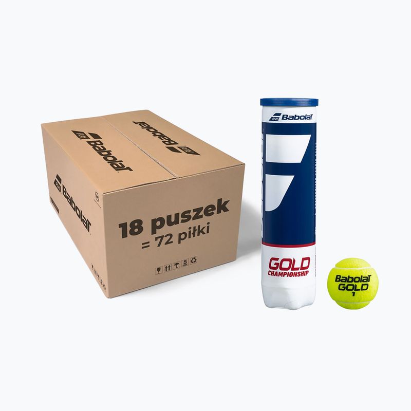 Mingi de tenis pentru copii Babolat Gold Championship 18 x 4 buc galben 502082