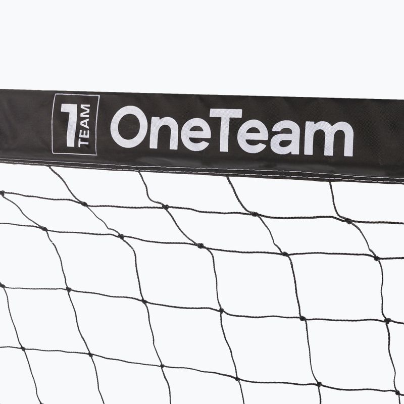 OneTeam One poartă de fotbal 300 x 160 cm oțel galvanizat alb/negru 14